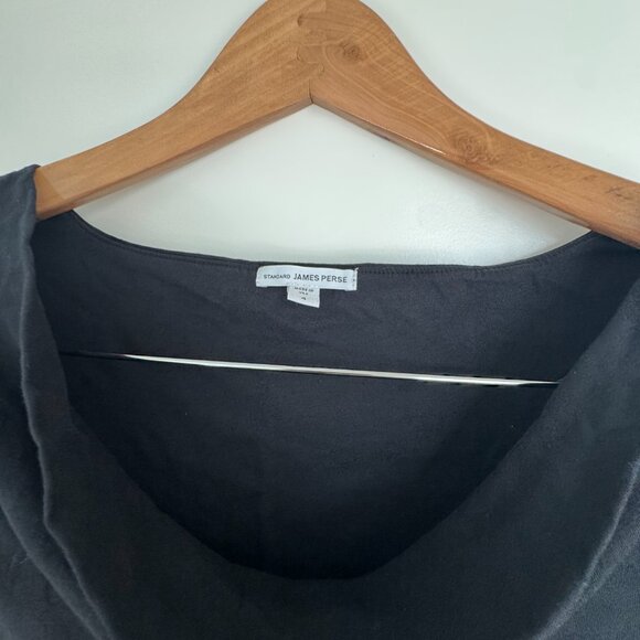 James Perse Ruched Jersey Midi Dress – Black – Women’s 3/L - Picture 2 of 2